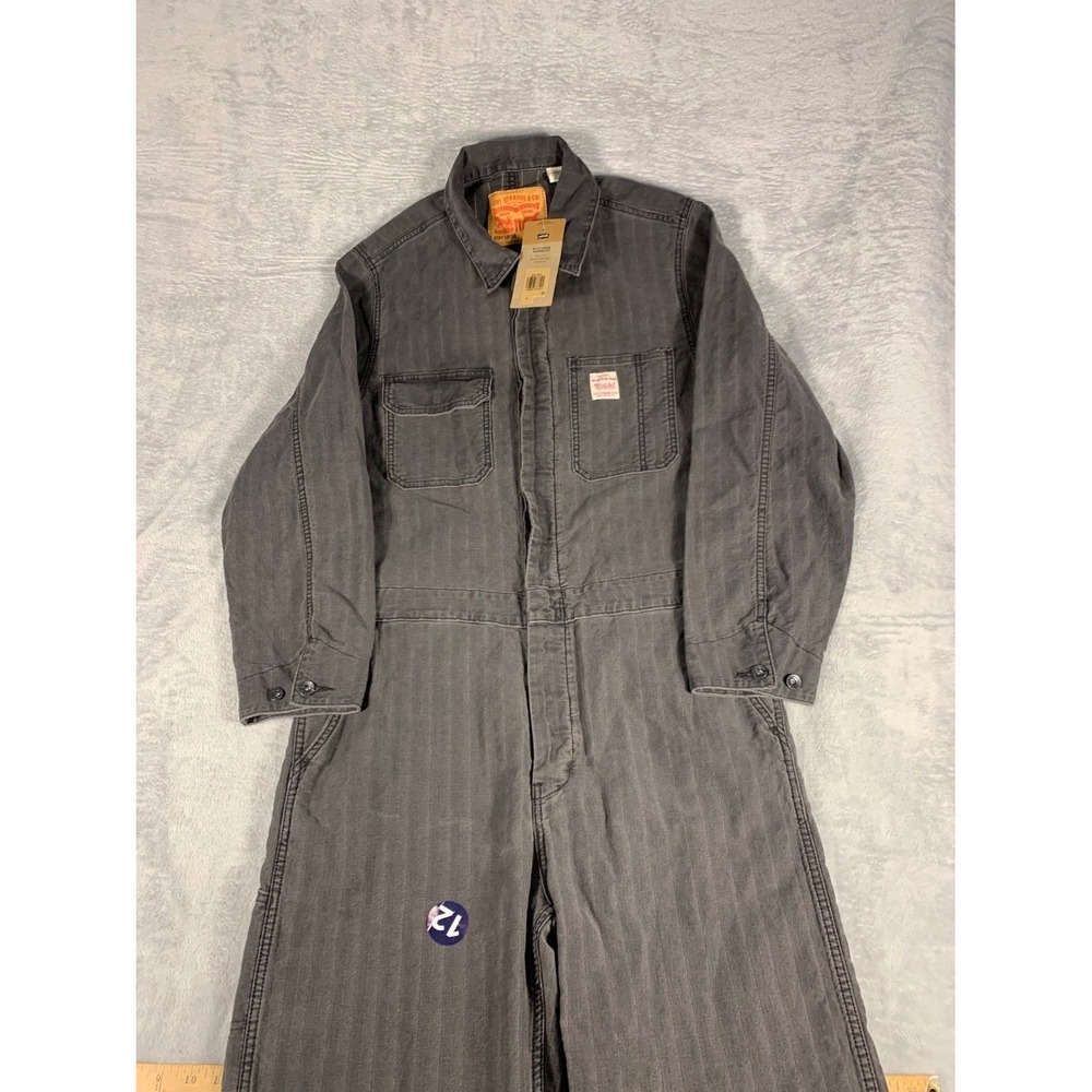 NWT LEVI'S WORKWEAR Stay Loose Coveralls Black Twill Men's Sz Med